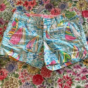 Lilly Pulitzer Vibrant Sailboat Print Shorts